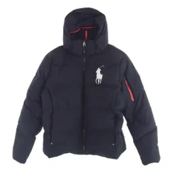 POLO RALPH LAUREN ポロ・ラルフローレン ビッグポニー刺繍 ダウンジャケット ブラック系 レッド系【中古】