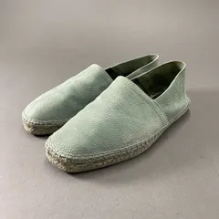 5f17 TOM FORD トムフォード エスパドリーユ レザーフラットシューズ スリッポン 8 ライトグリーン Leather スペイン製のサムネイル