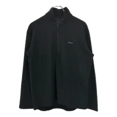 00年代 patagonia パタゴニア キャプリーン ハーフジップ フリースジャケット アウトドア ブラック(メンズ L)中古 古着 U4303