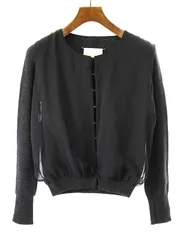 Maison Martin Margiela メゾン マルタン マルジェラ 2006AW ウールカシミヤ シアーカーディガン ブラック Mのサムネイル