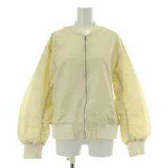 アプワイザーリッシェ Apuweiser-riche 22SS ウォッシャブルMA-1 ブルゾン ジャケット アウター ジップアップ ナイロン 2 M アイボリー タグ付き 22149270 /BBのサムネイル