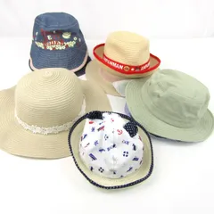 アンパンマン他 ハット 麦わら帽子等 未使用有 8点セット まとめて 大量 帽子 キッズ 女の子 ベビー 男の子用 【中古】