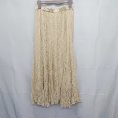 ◇ ⊂ COCODEAL ココディール 花柄 レース ロング フレア スカート サイズ2 ベージュ系 レディース E  【1507100014986】