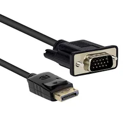 dp-vga 1.8m DisplayPort VGA変換 ケーブル DP to VGA 変換ケーブル 1.8m 標準 DP-VGA ケーブル 1080P ディスプレイポート 変換 DP (オス) - VGA(オス)