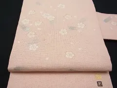 平和屋本店■超希少　創業460年・千總　九寸名古屋帯　作家物　紬地　舞桜　金彩　反端付き　逸品　2s10443 平和屋本店□超希少 創業460年・千總 九寸名古屋帯 作家物 紬地 舞桜