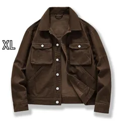 [XL]秋冬 コーデ メンズ  服 シンプル ファッション オシャレ 大人 かっこいい 大きいサイズ ストリート 紳士服 アメリカン ヘビー レトロ ハイエンド ワークシャツ ハンティング ジャケット アウター カジュアル コート