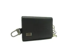 dunhill ダンヒル PVC キーリング付き 6連 キーケース 鍵入れ メンズ ブラック系 DJ2921