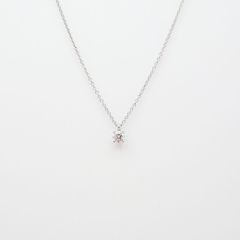 ティファニー ソリティア ダイヤモンド ペンダント ネックレス 0.24ct（E-VVS2-EX NONE）Pt950 鑑定書 付き SAランク