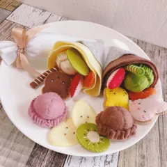 特注くれあ様専用☆フェルトままごと☆クレープ&ロールケーキ おもちゃ/雑貨