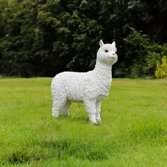 ガーデンオーナメント 置物 オブジェ アルパカ 動物 アニマル 庭 屋外インテリア ガーデニング かわいい おしゃれ UqO4562