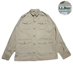 L.L.Bean LLBean エルエルビーン SafariJacket サファリジャケット 80s USA製 Outdoor アウトドア Vintage ヴィンテージ Cotton コットン Polyester ポリエステル Beige ベージュ L