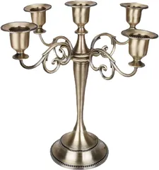 elrinrin 蝋燭立て キャンドルスタンド アンティーク調 燭台 5本立て キャンドルホルダー インテリア A 青銅色( A 青銅色)