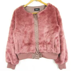 ドレスレイブ DRESSLAVE フェイクファー ジャケット ジップアップ 38 ピンク kz9520のサムネイル