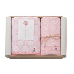 在庫処分特価 はんなり小紋　フェイス・ウォッシュタオルセット