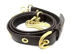 ■極美品■ COACH コーチ パテントレザー バッグ用 ショルダーストラップ 斜め掛け 肩掛け ダークブラウン系 CA9779