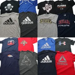 古着卸 まとめ売り スポーツブランドMIX 半袖Tシャツ 16枚セット (メンズ L ) アディダス リーボック 中古 古着 MZ9511
