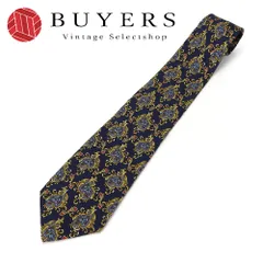 【中古】 クリスチャンディオール ネクタイ シルク ネイビー ネイビー ゴールド レッド 紳士 おしゃれ アパレル メンズ 男性 Christian Dior