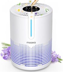 mooka M01 空気清浄機 360°循環清浄 アロマ対応 コンパクト 4段階風量 節電