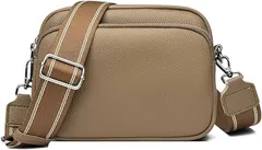 CedarEight(シダーエイト) コンパクト ショルダーバッグ おしゃれ 可愛い かっこいい スマホショルダー 軽量 旅行 多機能 シンプル 無地 肩掛け 斜めがけ( カーキ)