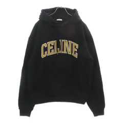 ✨超美品✨１回試着のみ CELINE イエロー パーカー フード付き セリーヌ パーカー 偽物 ルーズスウェットシャツ コットン