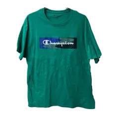 Champion 半袖 プリント Tシャツ XL グリーン チャンピオン フロントプリント クルーネック 古着卸 アメリカ仕入 a707-5776