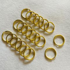 二重カン 真鍮製二重リング  キーホルダー　20点セット