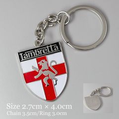 Lambretta ランブレッタ "England St George Cross Shield" キーホルダー / セント・ジョージ・クロス 盾