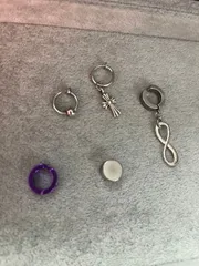 イヤーカフ イヤークリップ まとめ売り 5点セット ステンレス イヤリング 片耳 お得 アウトレット 在庫限り メンズ レディース ピアス穴不要 十字架 クロス インフィニティ