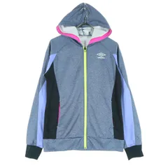 umbro アンブロ マルチカラー 長袖 ジップパーカー S ブルー系 ジャージ レディース 古着