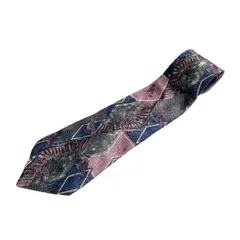 MADE IN FRANCE製 RYKIEL HOMME ジャガード織り鳥柄ハンドメイドシルクネクタイ マルチカラー