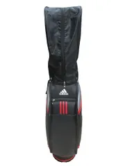 アディダス adidas キャディ バッグ 9型 5分割 黒 レッド QQQ