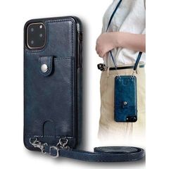 iPhone13 ストラップ付きケース カードホルダー レザーケース