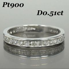 ダイヤモンドリングPt900＊約8.5号＊約3.9g＊ウェーブデザイン＊美品