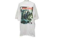 VINTAGE ヴィンテージ METAL GEAR SOLID メタルギアソリッド 半袖Ｔシャツ ホワイト コナミ 1998年 ゲーム プリント サイズXL 良品 中古 4b001546