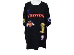 21AW ルイヴィトン　NBA 半袖シャツ　レザーパッチ　ホワイト　バスケ　S LOUIS VUITTON】【NBA】【レザーパッチバスケットボール】ルイ