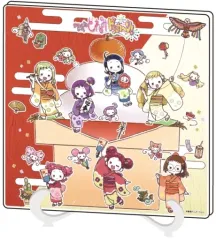 【中古】アクリルスタンド・アクリルパネル 13.散りばめデザイン(お正月ver.) グラフアートイラスト アクリルアートボード 「おジャ魔女どれみドッカ～ン!」