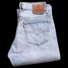 80s USA製 Levi'sリーバイス 501 ケミカルウォッシュ デニムパンツ W32 L34★アシッド ビンテージ ジーンズ ストレート ハチマル