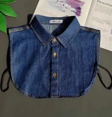 付け襟 セーター重ね着 レイヤード 立ち襟 ワイシャツ アクセサリー 偽襟 ジンズ レディース おしゃれ ジャケット 秋冬 ブラウス紺P_3