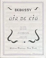 ドビュッシー Air de Lia (トロンボーン+ピアノ)輸入楽譜 Claude Debussy 洋書
