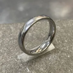 シンプル 甲丸リング 約4mm幅 サージカルステンレス シルバー