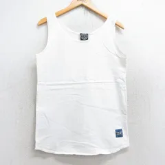 M/古着 ビンテージ タンクトップ メンズ 90s ゴールドジム 無地 コットン クルーネック 白 ホワイト 25aug23 中古