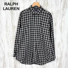 希少 90s オールド ポロゴルフ ラルフローレン POLO GOLF RALPH LAUREN LOFTING チェック 長袖 シャツ くすみブラック 黒