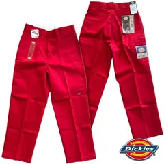 再入荷なし デッドストック レアアイテム Dickies 85283 TCツイル ルースフィット ダブルニー ワークパンツ イングリッシュレッド メキシコ製 2000年代 ビンテージ Y2K 耐久性抜群