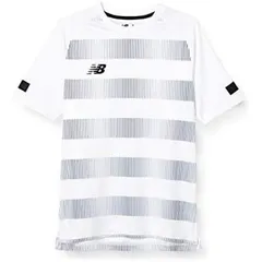ニューバランス(New Balance) サッカー 半袖Tシャツ HOOPED ゲームシャツ EMT9010 ブラック/ホワイト Sサイズ