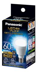 【人気商品】パナソニック LED電球 プレミア 口金直径17mm 電球60W形相当 昼光色相当(6.9W) 小型電球・全方向タイプ 1個入り 密閉形器具対応 LDA7DGE17Z60ESW2