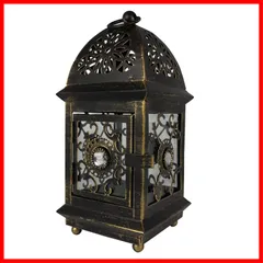 キャンドルホルダー おしゃれ アンティーク風 インテリア 燭台 アウトドア 屋外 キャンドルスタンド レトロ candle holder SOWJECE アイアン (ブラック 1)