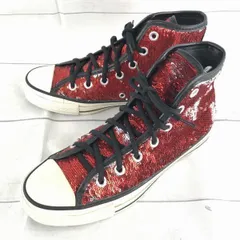 コンバース★スパンコール2 HI/オールスター/ハイカットスニーカー【US4.5/23.5/赤】ブラックパイピング◆K-26L<sale>