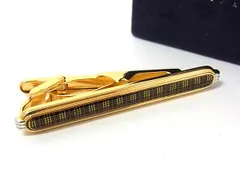 ■美品■ Burberrys バーバリーズ ノバチェック ネクタイピン タイクリップ アクセサリー ビジネス 紳士 メンズ ゴールド系 DJ5734