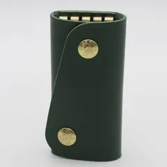 新品同様 イル ビゾンテ ゴールド金具 4連 キーケース 深緑カラー レザー メンズ/レディース KRK 2000000 NSK
