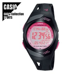 【即納】国内正規品 CASIO カシオ PHYS フィズ STR-300J-1BJH ランニングウォッチ ピンク×ブラック レディース 腕時計